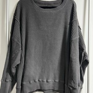 American Eagle Outfitters Charcoal Big Hug Oversized Sweatshirt